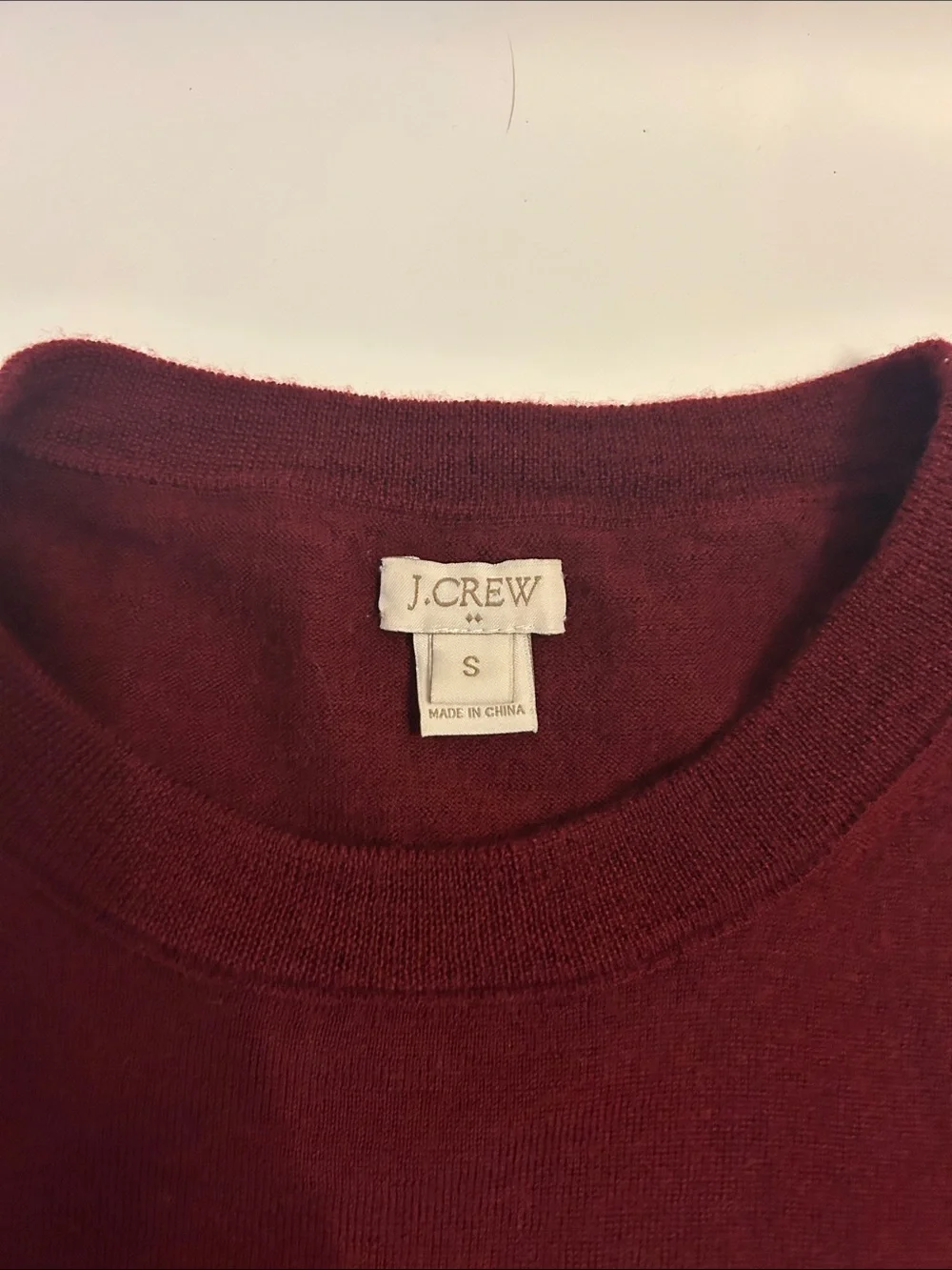 J. Crew Deep Wine Crewneck Sweater